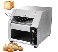 CHANGLKJ Tostadora De Cinta Comercial, Tostadora Eléctrica para Restaurante, Horno Tostador De Pan Automático, 7 Niveles De Tostado Ajustables Y 700 Rebanadas por Hora, Fácil De Desmontar Y Lavar