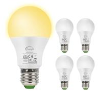 ChangM Bombilla con Sensor Crepuscular, E27 13W Bombillas LED Sensor, Blanco Cálido Amanecer hasta el Atardecer encendido/apagado Automático, Perfecto para Camino Pasillo 4 Pack