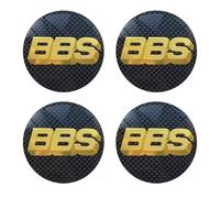 CHANGNIANFA 4Piezas Pegatinas Tapas Centrales Rueda para BBS, Tapabujes Llantas Logo Emblema Protector Buje Tapacubos Centrales Insignia Rueda,Black-D-80MM