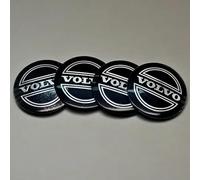 CHANGNIANFA 4Piezas Pegatinas Tapas Centrales Rueda para Volvo V60 2 (II) 225/227 I 2018-2024, Tapabujes Llantas Logo Emblema Protector Buje Tapacubos Centrales Insignia Rueda,56MM-A