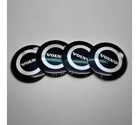 CHANGNIANFA 4Piezas Pegatinas Tapas Centrales Rueda para Volvo V70 3 (III) 135 I 2013-2016, Tapabujes Llantas Logo Emblema Protector Buje Tapacubos Centrales Insignia Rueda,56MM-C