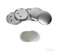 Changor 100 Juegos de Insignias de en Blanco, Piezas Redondas de 75mm de Hierro Brillante, Suministros para Hacer Botones Personalizados, para Manualidades, Regalos DIY y Eventos (75MM)