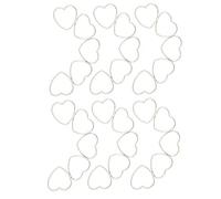 Changor 30 Uds. De Biseles Abiertos en Forma De Corazón, Colgantes Artesanales De Resina De Acero Inoxidable para Accesorios De Fabricación De Joyas DIY (Corazón Grande * 30 piezas)