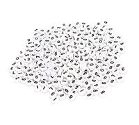 Changor 500 Uds. Cuentas Acrílicas Blancas DIY Accesorios de Joyería de Cuentas Hechos a Mano Números 0 9 para Colección de Manualidades y Decoración de Ropa