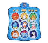 Changor Alfombra de Baile Inalámbrica de 9 Teclas, Almohadilla de Juego de Música Interactiva con Diseño Plegable Antideslizante, Juguete de Baile de Suelo con Batería (blue)