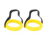 Changor Anillos de Huevo de Silicona de 2 Paquetes, Anillos de Huevo de Silicona de Grado de Comida, Moho de Huevo Circular de Huevo Redondo para Huevos Fritos con de Nylon para