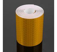 Changor Cinta Adhesiva Reflectante de Seguridad Brillo Duradero para Conductores, Excursionistas Ideal para Bicicletas, Camiones, Pegatina de 2 X 10 Pies para Remolques Material de PVC Amarillo (#5)