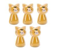 Changor Clips de Sellado de Dibujos Animados Ayudantes Lindos y Prácticos para Almacenamiento de Alimentos para Aperitivos Nueces Leche en Polvo 5 Piezas 7,5x4x3,3 Cm (tigre amarillo)