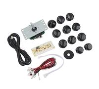 Changor Controlador USB DIY, Joysticks de Bola Ovalada Basculante para con Chip de Control Plug and Play para Mini y Juegos de PC, Kit de Metal ABS (Negro)