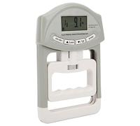 Changor Dinamómetro Electrónico Digital Ajustable Entrenamiento Muscular Medidor de Fuerza de Agarre Manual para Deportes en el Hogar y Uso Clínico Gris