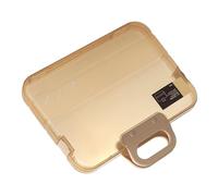 Changor Estuche Transparente para Documentos, Archivo A4 Impermeable y a Prueba de Polvo de Gran Capacidad para Oficina y Escuela (Caqui)