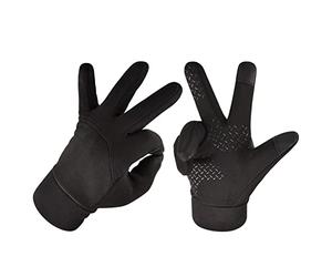 Changor Guantes de Invierno para Hombre con Pantalla Táctil, Guantes Térmicos Resistentes Al Viento, Forro Cepillado Cálido, Puños Extendidos para Deportes Al Aire, esquí, Ciclismo, (XL)