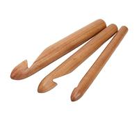 Changor Juego de Agujas de Ganchillo de Bambú Ergonómicas Grandes con Superficie Brillante para Mantas, Afganos y Más - 4 Agujas de Ganchillo de 20 Cm para Proyectos de Decoración del Hogar