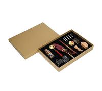 Changor Juego de Pluma y Tinta, Escritura Elegante y Brillante Vintage para Amantes de la Caligrafía, Elegante Pluma Kit de Lacre, 28,8 X 20,8 X 3,9 Cm (vino tinto)