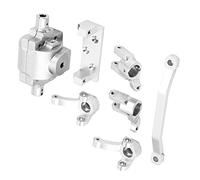 Changor Kit de Eje de Aleación de Aluminio RC, Carcasa de Repuesto de Alta Resistencia para Coche de Escalada HBX 1/24, Calidad Duradera (Plata)