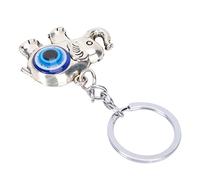Changor Llavero Elefante Ojos Azules, Elegante Colgante de Aleación para Bolso e Interior del Coche, 3cm, Regalo Unisex