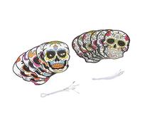 Changor Máscara del Día de los Muertos 12 Uds. Atractiva Máscara de Halloween con Banda Elástica para Fiesta de Halloween que Se Adapta a la Mayor Parte de la Escena