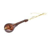 Changor Mini Mandolina Modelo Instrumento Musical en Miniatura Pequeña Música de Madera Coleccionable 12 Cm con Fina Artesanía para Regalo Decoración del Hogar