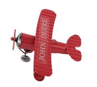 Changor Modelo de Avión Vintage, Adorno de Avión, Decoración de Coches de Adornos de Arte Retro de Arte de Hierro para el Accesorio de Fotografía de Decoración de Pasteles (Rojo)
