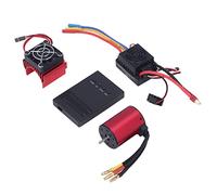 Changor Motor sin Escobillas S3650 4300KV y Kit Impermeable ESC 60A para Coche 1/10 RC Aleación de Aluminio Rojo 5 Unidades