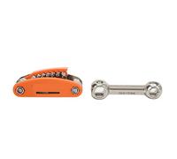 Changor Multiherramienta Portátil para Bicicleta, Herramienta de Reparación de Acero Inoxidable para Mantenimiento Diario de Bicicletas, 1 Llave y 1 Multiherramienta