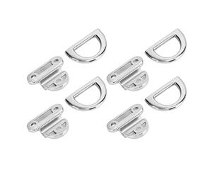 Changor Ojo de Almohadilla Plegable de Grado Marino, Ganchos Duraderos de Acero Inoxidable para Puesta a Tierra de Yates, 4 Juegos de Anillos en Forma de D, Resistente a la Corrosión