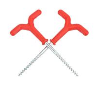 Changor Paquete de 2 Soportes para Caña de Pescar en Hielo, Forma de Y, Soporte de Anclaje de Tierra Roscado, Estaca de Tienda Resistente para Pesca en Hielo, Camping, Refugio Al Aire