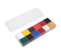Changor Pintura Al óleo No Tóxica para Halloween, Conjunto de Pintura Corporal para Cara, Maquillaje de Bigote de Animal Payaso, 12 Colores ( al óleo de 12 colores.)