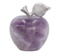 Changor Pisapapeles de Estatuilla de Manzana Hecha a Mano de Piedra para Decoración del Hogar de Bodas, Muestra de Amor Pacífico y Seguro para los Amantes de Las Figuras Coleccionables (Violeta)