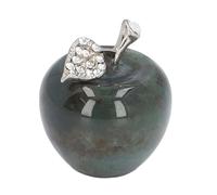 Changor Pisapapeles de Estatuilla de Manzana Hecha a Mano de Piedra para Decoración del Hogar de Bodas, Muestra de Amor Pacífico y Seguro para los Amantes de Las Figuras Coleccionables (Ágata de