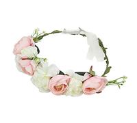 Changor Tiara para Baby Shower, Elegante Juego de Tocado Floral para Futuros, Accesorios para Fotos, Decoración de 4 Piezas