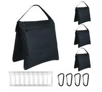 changshengda Bolsas de Arena para Estudio fotográfico, Paquete de 4 Bolsas de Peso vacías para trípodes, trípodes, Brazos de extensión y Equipo de Estudio fotográfico (Negro)