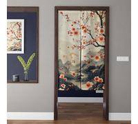 ChangTsing Cortina de Puerta Japonesa Noren Cortina de Puerta Japonesa Noren Cortina de Media Puerta Impresa de Estilo japonés Estilo Japonés Cortina de Puerta Interior Tela Tapiz Cortina 85 x 150 cm