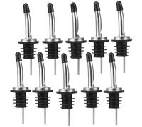 Changyeah 10 Piezas Vertedor de Botellas, Boquillas Aceite In Acero Inoxidable, Botella Vertedores Espíritu, Reutilizable, para Verter Licor, Vinagre