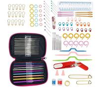 Changyeah 125 Piezas Accesorios Tejido Ganchillo, Kits Agujas Ganchillo, para Tejer Ganchillo Proyectos, Artesanía Bricolaje, Ganchillos Crochet Ergonómicos Agujas Punto,Ganchillo Crochet para Novatos