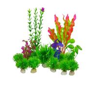 Changyeah 16 plantas artificiales para acuario, algas marinas, crea mundo submarino, plantas de plástico, plantas de acuario, plantas artificiales para estanque, decoración de acuario, decoración de