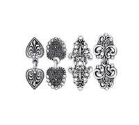 Changyeah 4 piezas de broches vintage para suéter, bufanda, chaqueta de punto y abrigo, clips vintage para suéter y abrigo con cuello de clip para vestido retro, cierre de bufanda, botón de clip para