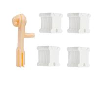 Changyeah Bobinas de hilo de plástico,120 Piezas Bobinas de Punto de Cruz Tablero de Bobinado de Plástico Soportes De Hilo Plasticas Blanco con Bobinadora para Bordar Coser Artesanal DIY Accesorios