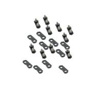 Changyeah Hebilla de cadena, 10 enlaces de cadena de motosierra, hebilla de cadena, conector de cadena resistente, conectores de alta resistencia (3/8 grandes)