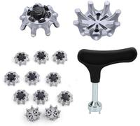 Changyeah - Juego de 20 tacos de zapatos de golf + 1 llave de tacos de golf - tacos de repuesto fáciles de cambiar - Zapatillas de golf universales antideslizantes