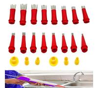 Changyeah Juego de boquillas de sellado de acero inoxidable, 22 unidades, un juego de puntas de cartucho de una pieza, boquillas de acero inoxidable de una pieza, juego de boquillas de sellado de