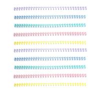 Changyeah Lomo de Encuadernación de Hojas Sueltas,10 Pcs Carpetas Hojas Sueltas Anillo de encuadernación Espinas,plástico de 30 Agujeros(multicolor)