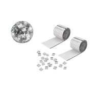 Changyeah Mini Espejos Autoadhesivos, 3200 Piezas de Azulejos de Mosaico Cuadrados, Espejo Cuadrado de Cristal para Decoración de Manualidades