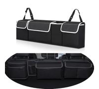Changyeah Organizador de maletero y organizador de coche impermeable Oxford con 4 bolsillos, apto para todo tipo de coches (negro)