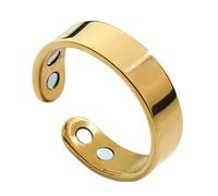 CHANGYUE Dispositivos anti-ronquido, anillo de anti-cogolos magnéticos para hombres, mujeres, anillos anti-cedientes ajustables, tratamiento de acupresión (dorado)