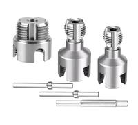 CHANGYUE Kit de enhebrador de tuberías, herramienta integrada de roscado de tuberías internas y externas, grifo abridor de tuberías de agua PPR de 1/2 pulg., 3/4 pulg., 1 pulg., para proyectos de plom