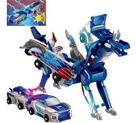 CHANGYUE Transformando el Auto de Dinosaurio de dragón, mágico 2 en 1 Transformando Juguetes de Autos, colisión Pegasus Pterosaur Transformings Juguete para más de 3 niños niñas