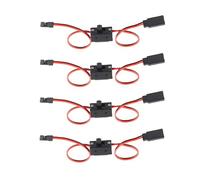 Chanjorlin Paquete de 4 interruptores de encendido/apagado para coche RC estilo Futaba de 2 vías con interruptor de encendido para 1/10 1/8 1/12 1/16 Crawler Buggy Off Road Truck Car Traxxas Rc4wd