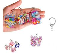 CHANKLI 10-24 Pcs Acrylic Keychains Set - Variety Pack for DIY, Gifts, Party Favors(Style:C-24Pcs)