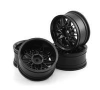 Chanmoo 1/10 RC On Road Wheels Hubs 12mm Hex Hard Plastic Drift Rims for 1:10 Scale Rally Racing Car Tires Tamiya TT01 TT02 XV01 A959 PTG2 144001 HPI KYOSHO HSP PTG2 Touring Street Neumáticos 4 piezas